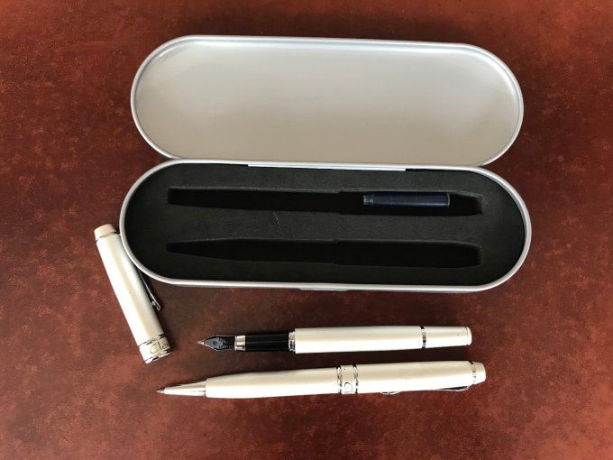 Coffret, Parure Clémentine L, stylo et stylo-plume