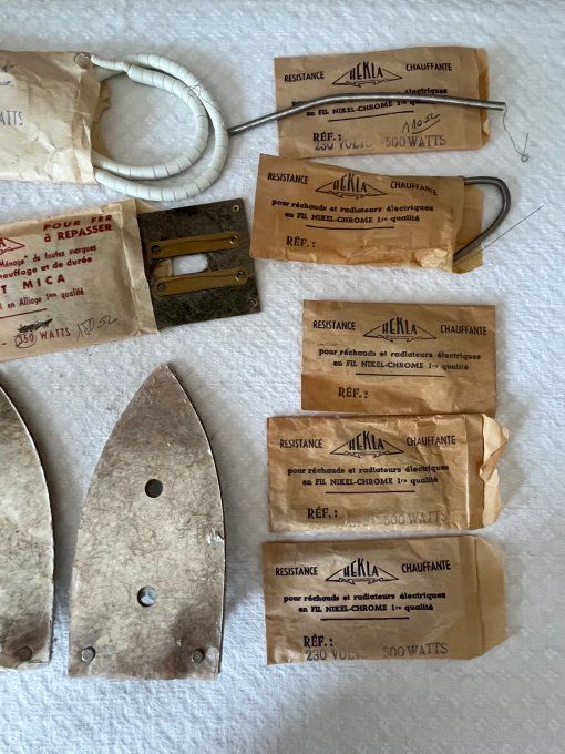 Collection, Lot de résistances anciennes NOS pour fers à repasser et réchauds (années 30-50)