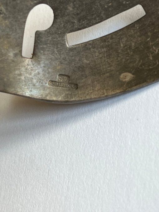 Cuillère à glaçons en métal argenté, modèle fidelio de la maison Christofle