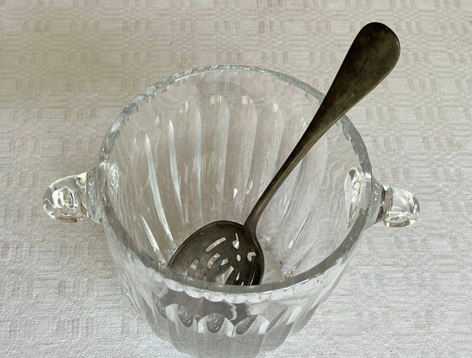 Cuillère à glaçons en métal argenté, modèle fidelio de la maison Christofle