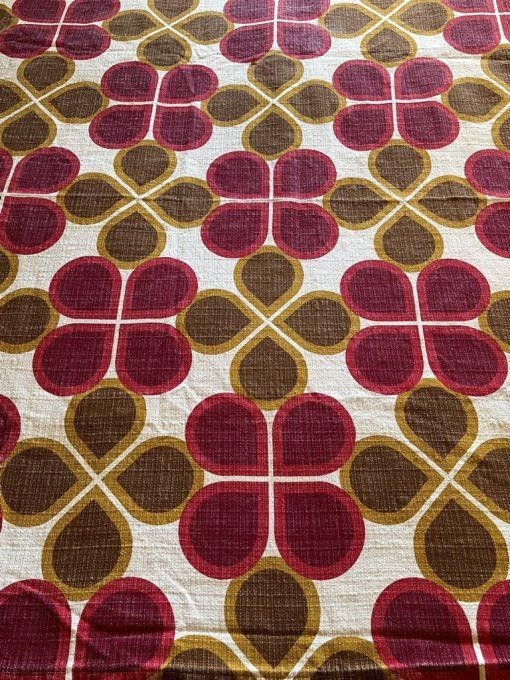 Tissu d'ameublement vintage, coupon Production Urgé Paris Cordoba 