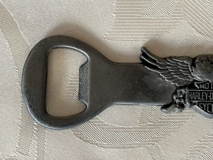Décapsuleur Harley-Davidson, décor d'aigle, vintage