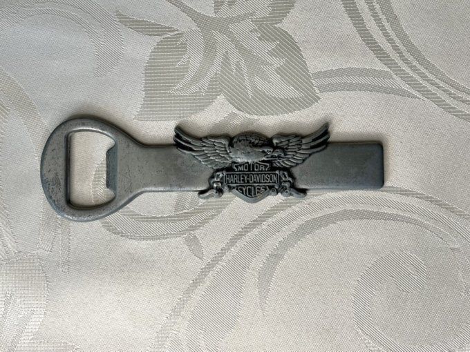 Décapsuleur Harley-Davidson, décor d'aigle, vintage