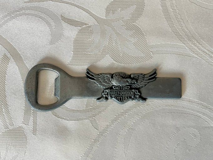 Décapsuleur Harley-Davidson, décor d'aigle, vintage