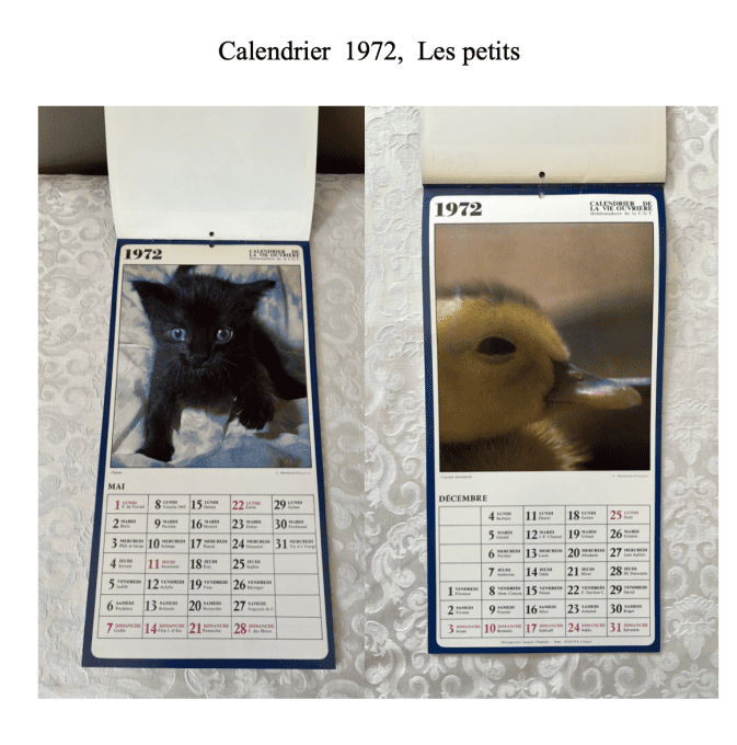 Divers Calendriers vintage, 1964, 1965 1972 ou 1973, Au choix