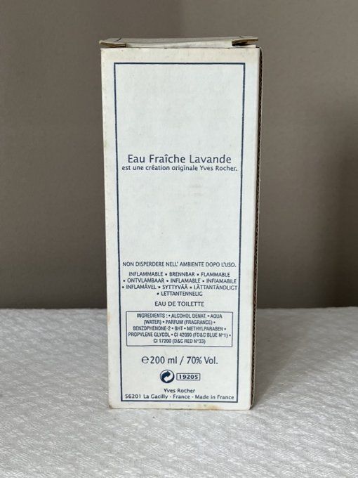 Eau de Toilette Vintage Eau Fraîche Lavande Yves Rocher 200ml en Boîte