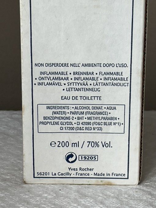 Eau de Toilette Vintage Eau Fraîche Lavande Yves Rocher 200ml en Boîte
