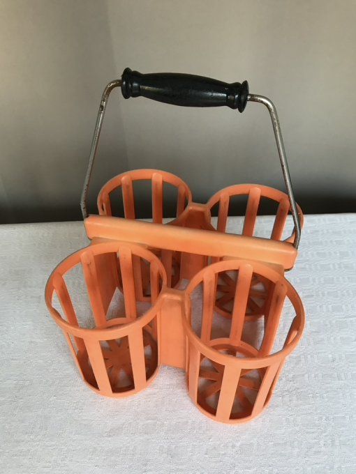  Porte Bouteilles  vintage orange, Années 70, marque POLA N° 426, vintage