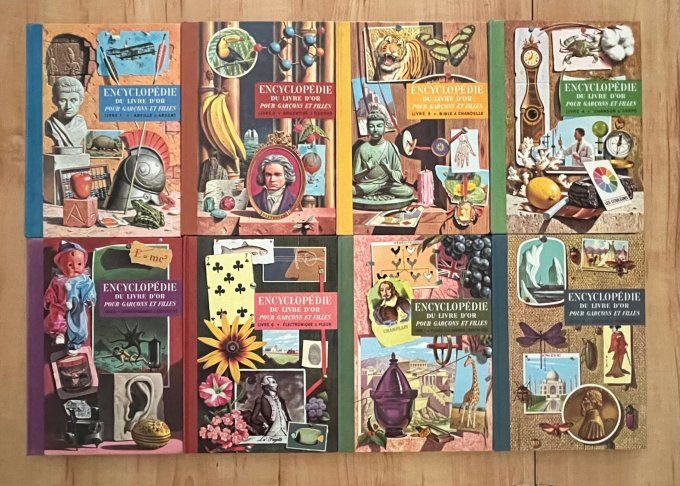 Encyclopédie du Livre d'Or pour garçons et filles - Collection complète en 16 volumes des années 60