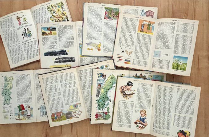 Encyclopédie du Livre d'Or pour garçons et filles - Collection complète en 16 volumes des années 60
