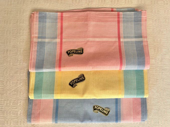 Ensemble de 12 grands mouchoirs assortis en 3 couleurs