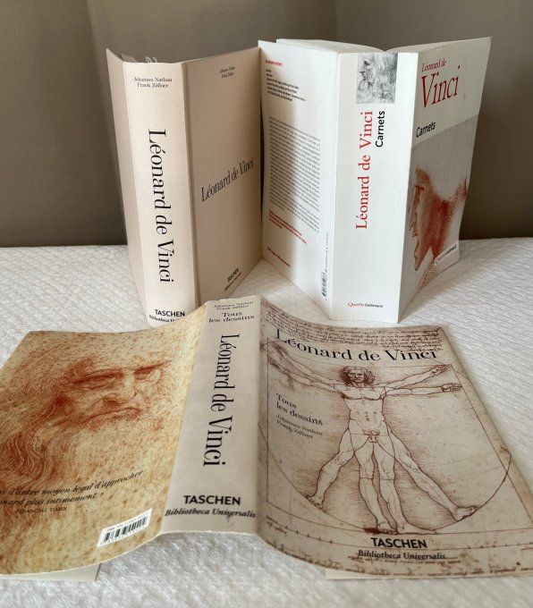 Ensemble de 2 livres Léonard de Vinci - Carnets et Tous les dessins