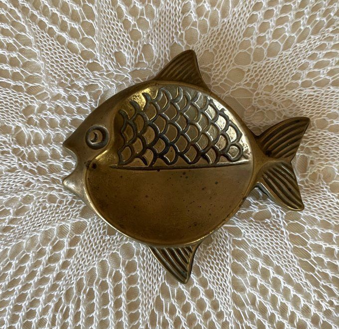 Ensemble de 3 vide poches / cendriers en forme d'animaux, Canard, Hibou et poisson