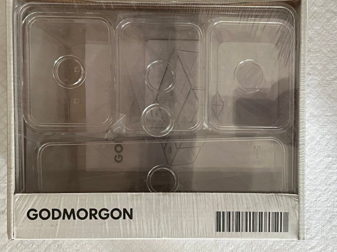 Ensemble de 5 boîtes de rangement avec couvercle Ikea Godmorgon - Neuf