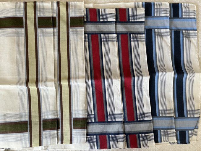 Ensemble de 6 mouchoirs homme, 3 modèles au choix, mouchoirs neufs