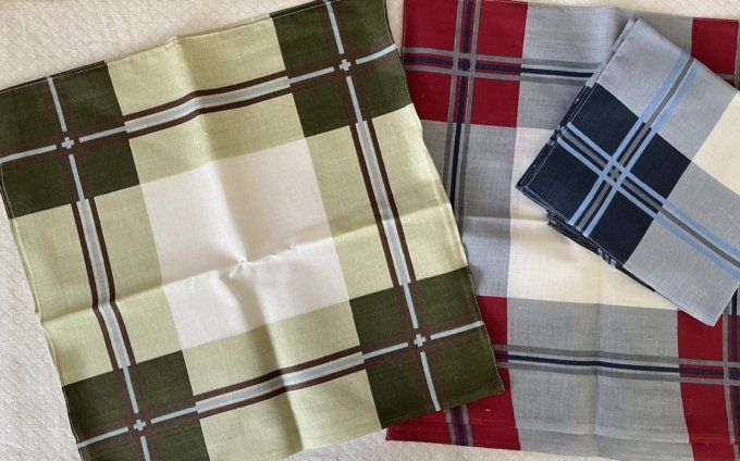 Ensemble de 6 mouchoirs homme, 3 modèles au choix, mouchoirs neufs