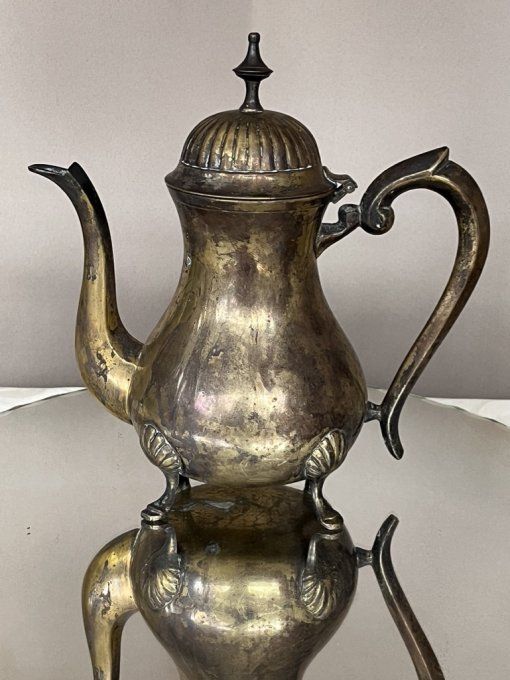 Ensemble vintage en laiton EPNS – Théière, cafetière, sucrier et pot à lait – Années 50