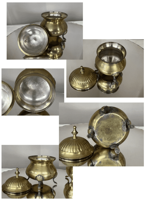 Ensemble vintage en laiton EPNS – Théière, cafetière, sucrier et pot à lait – Années 50