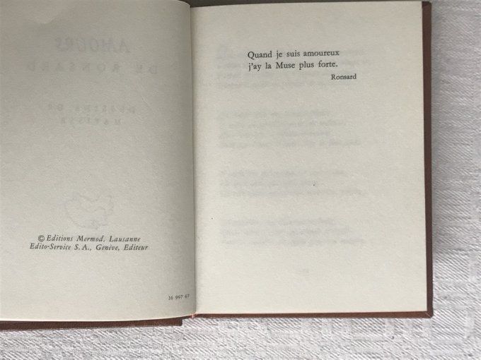 2 Minis livres, Amours, Ronsard et Maitre et serviteur de Léon Tolstoi