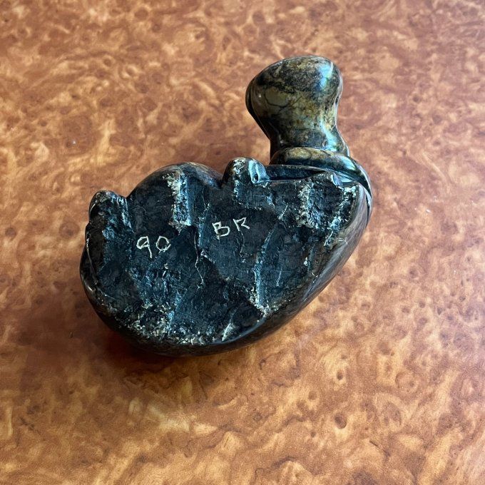 Figurine d'Hippopotame en pierre sculptée, presse papier