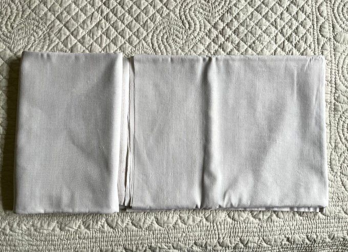 Grand drap ancien en métis, 212 X 313, sorti du pressing