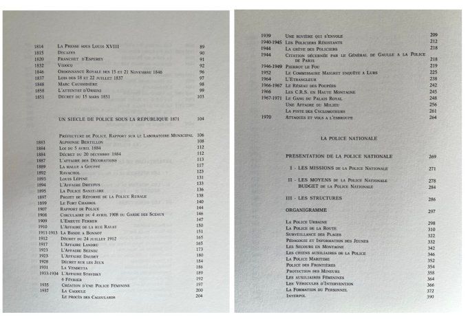 Grand livre,  Histoire de la police, Édition Larrieu - Bonnel, 1977