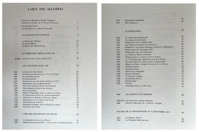 Grand livre,  Histoire de la police, Édition Larrieu - Bonnel, 1977