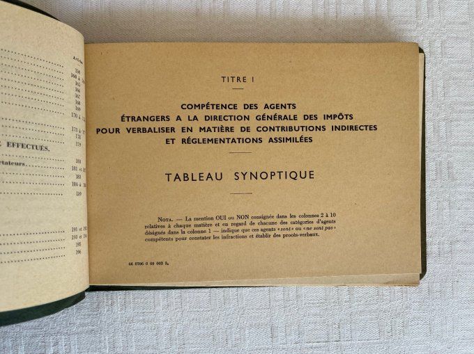 Guide abregé du verbalisant,  ministère de l'économie et des finances, 1970