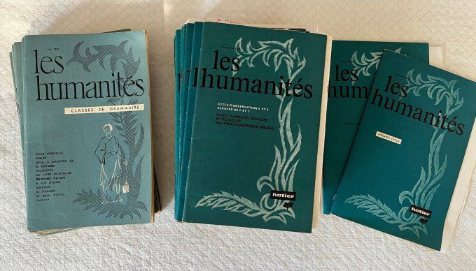 Lot 18 Revues Scolaires Anciennes « Les Humanités » Classes de Grammaire Hatier 1959, 60 et 61