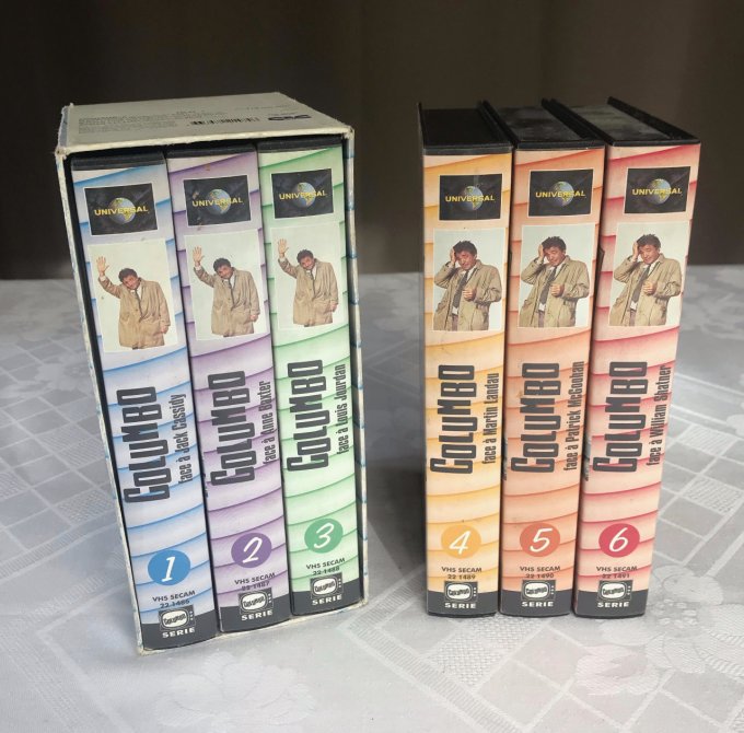 Lot De 6 Cassettes Videos Vhs,  Série Columbo, vintage ! 