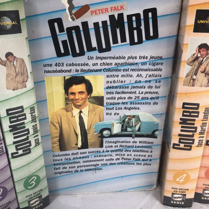 Lot De 6 Cassettes Videos Vhs,  Série Columbo, vintage ! 