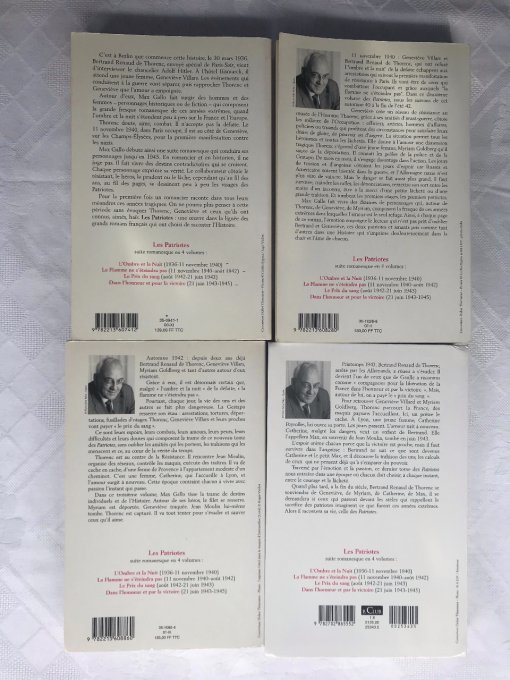 Livres Max Gallo, Les patriotes, 4 tomes, grand format