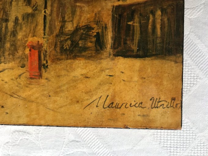 Litho Maurice UTRILLO,  Montmartre, Maison de Mimi Pinson