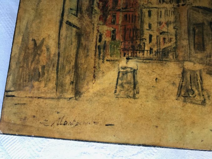 Litho Maurice UTRILLO,  Montmartre, Maison de Mimi Pinson