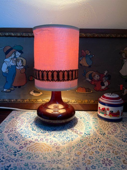 Petite lampe à poser en céramique, des années 70