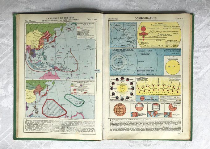 Ancien Atlas classique, Schrader & Gallouédec, Éditeur Hachette, 1957