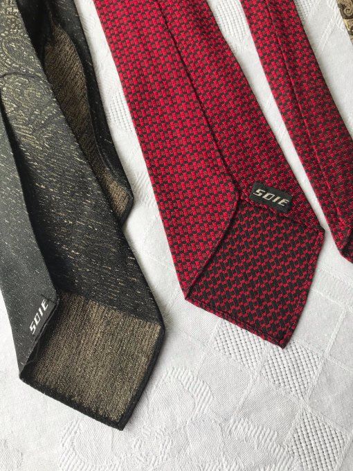 Cravates en soie vintage au choix dont 1 de Christian Dior 
