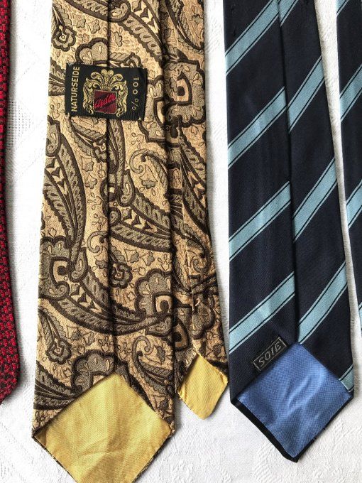 Cravates en soie vintage au choix dont 1 de Christian Dior 