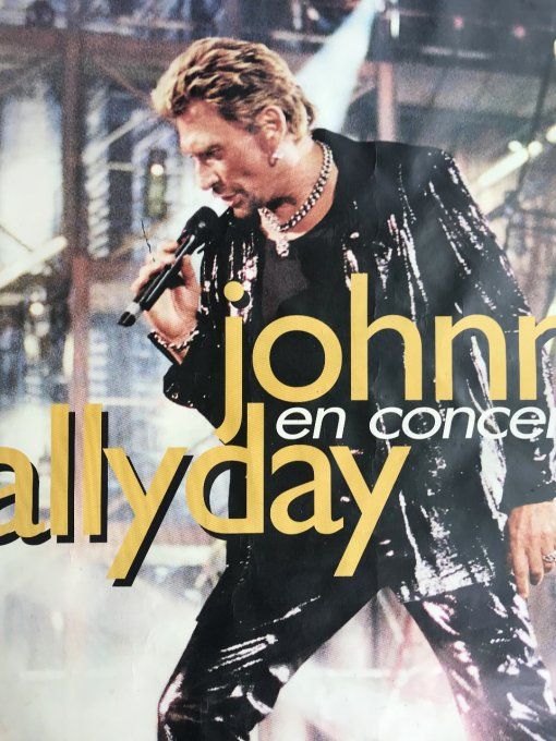 JOHNNY HALLYDAY,  Affiche originale du concert 'Allume le feu' au Stade De France,  1998