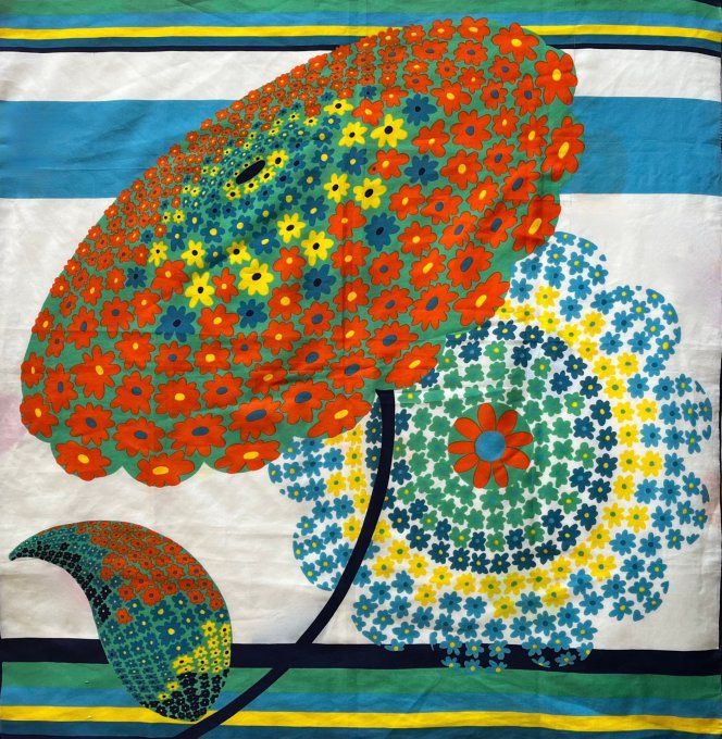 Foulard des années 70 ! Carré vintage