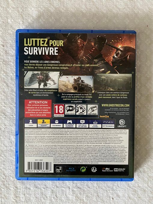 Jeu pour PS4 Tom Clancy's, Ghost Recon, Breakpoint, 2019