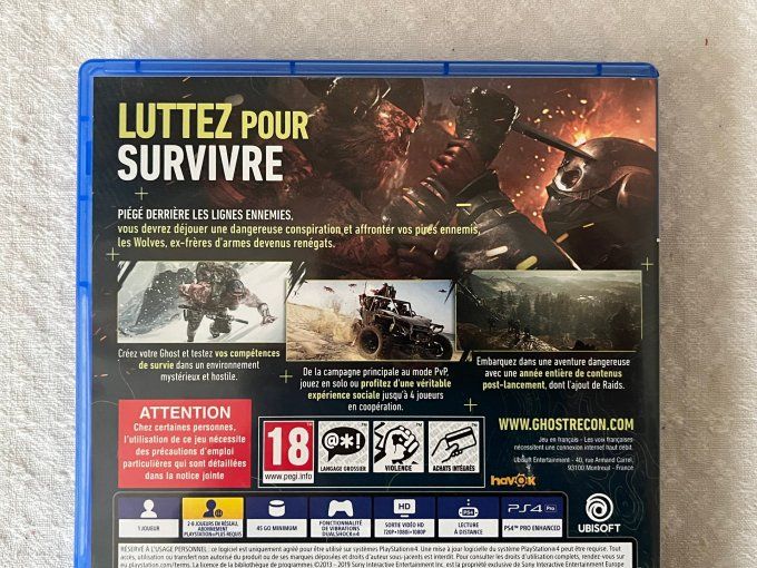 Jeu pour PS4 Tom Clancy's, Ghost Recon, Breakpoint, 2019