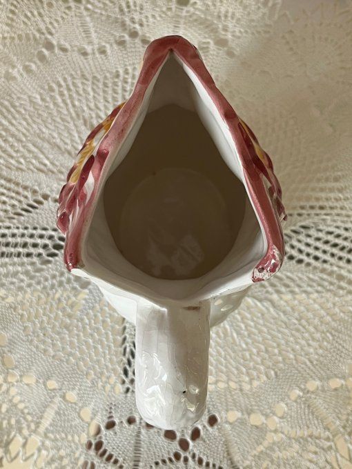 Chouette ! Une carafe en céramique vintage, barbotine en forme de chouette 