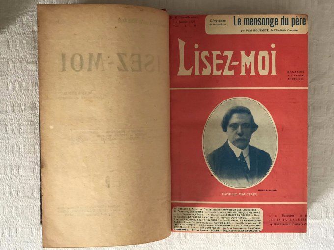 Livre, Lisez-moi, VI 1924, La Bibliothèque idéale. Magazine littéraire