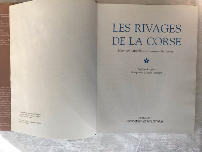 Livre Les rivages de la Corse, Actes sud, Conservatoire du littoral