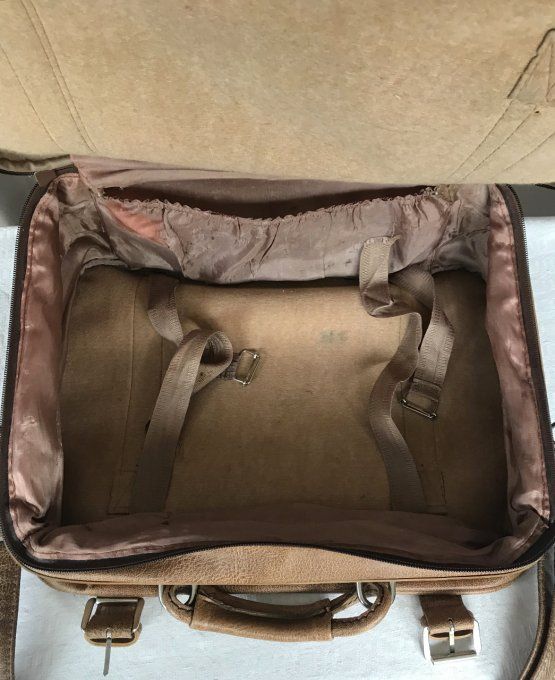 Petite valise souple en simili cuir de la marque FAVO, vintage