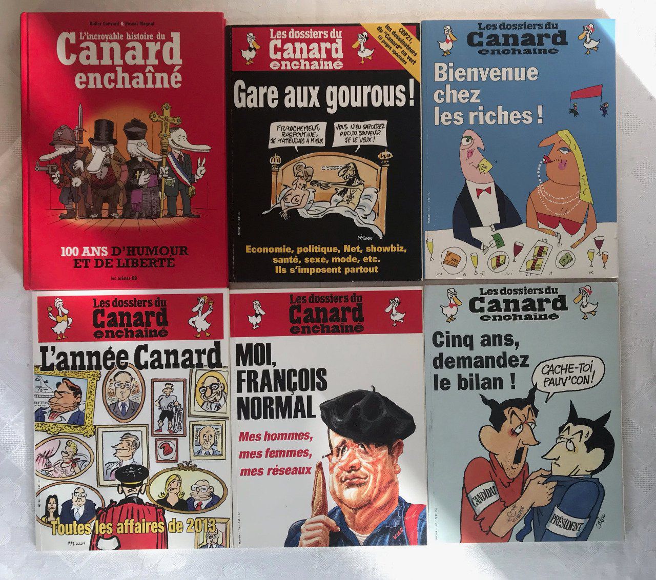 Livre L'incroyable histoire du Canard enchainé + 5 revues Les dossiers du Carnard enchainé