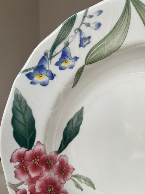 2 Assiettes creuses Villeroy & Boch, modèle Flora Bella