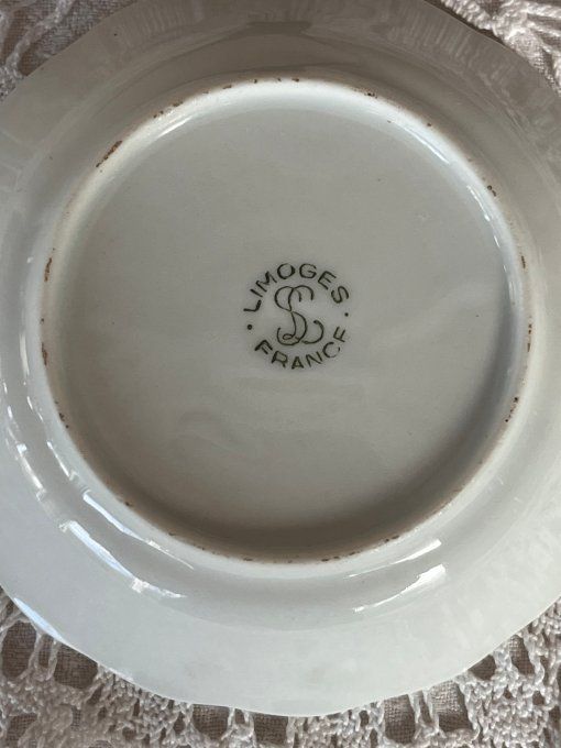 Petite Assiette fleurie, Décorative Limoges France et son Support