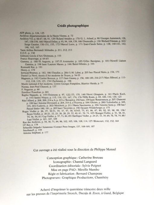 livre Acteur du siècle, Édition Cercle d'art, grands photographes R. Doisneau, Yann Arthus Bertrand